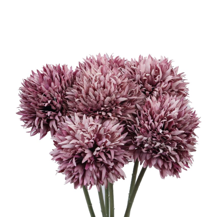 Soft Chrysanthemum Bloom Sticks Without Vase | Set of 6 | 1.5 Feet