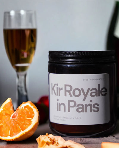 Kir Royale in Paris Glass Jar Scented Candle | 8.89 x 7.62 cm / 3.5 x 3 inches