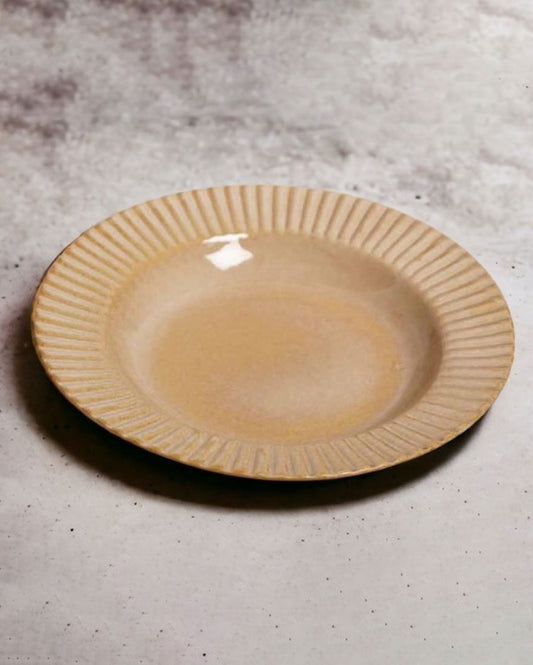 Mustard Cramic Pasta Plate | 9 inches