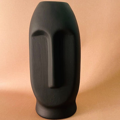 Black Face Ceramic Vase