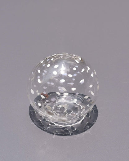 Clear Art Glass Hand Blown Sphere