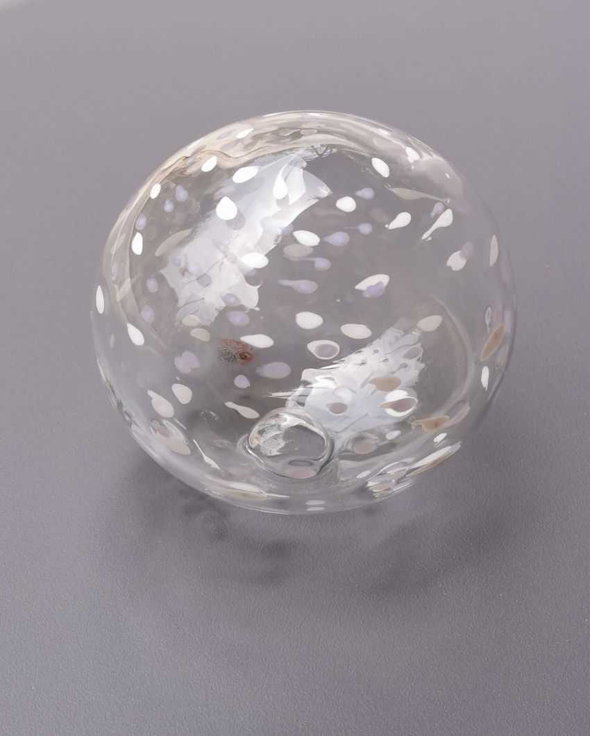 Clear Art Glass Hand Blown Sphere