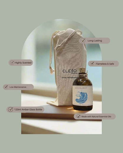 Peony Aqua and Seaweed Notes Reed Diffuser | 3 x 8 inches | 120ml