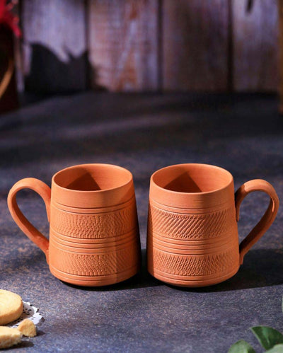 Terracotta Nawabi Coffee Mugs | 4 x 3 x 4 inches