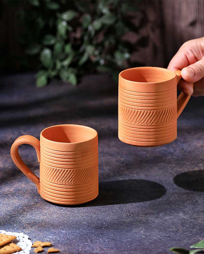 Terracotta Kohinoor Coffee Mugs | 4 x 3 x 4 inches