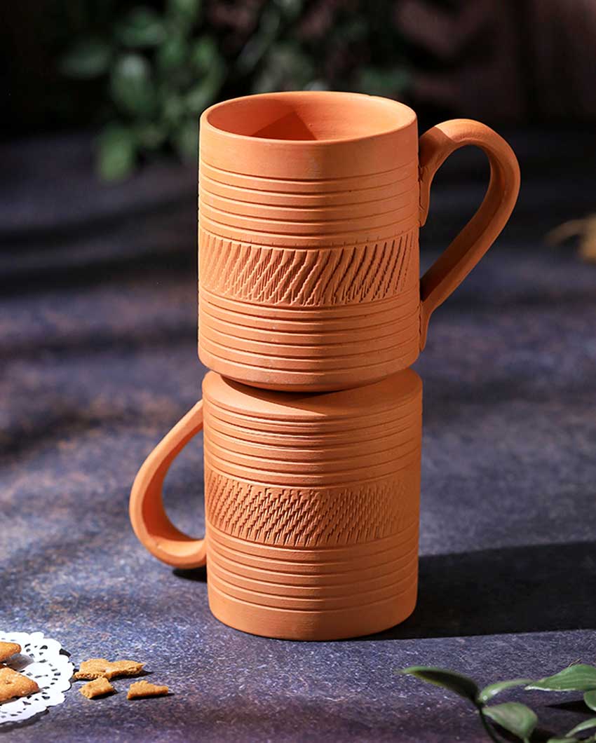Terracotta Kohinoor Coffee Mugs | 4 x 3 x 4 inches