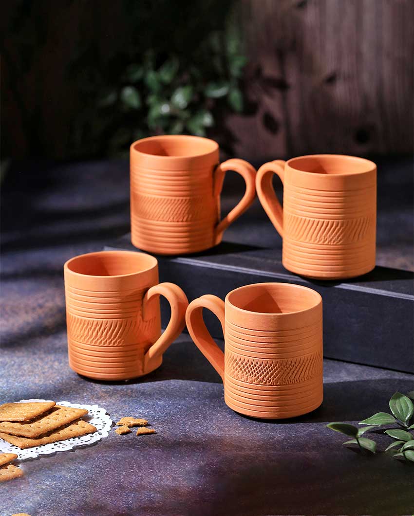 Terracotta Kohinoor Coffee Mugs | 4 x 3 x 4 inches