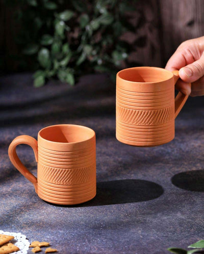 Terracotta Kohinoor Coffee Mugs | 4 x 3 x 4 inches