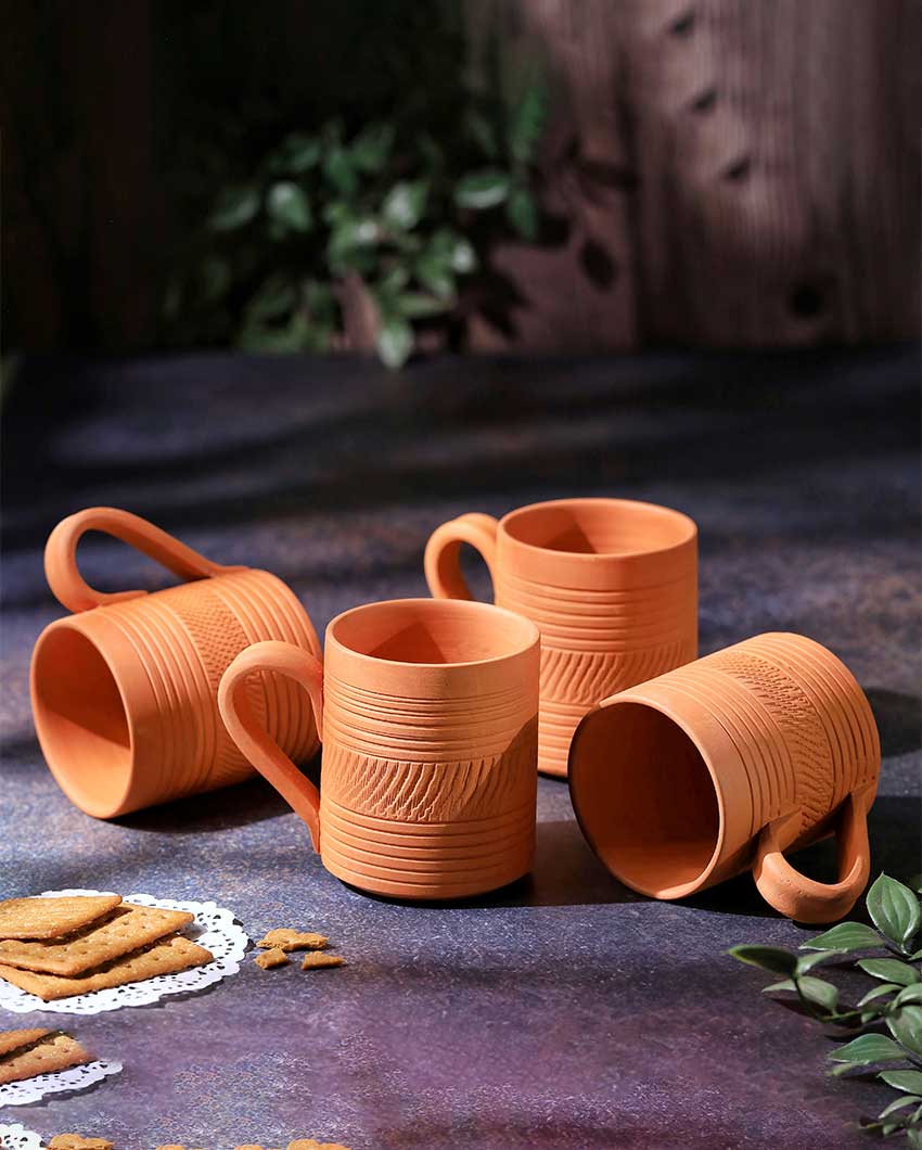 Terracotta Kohinoor Coffee Mugs | 4 x 3 x 4 inches