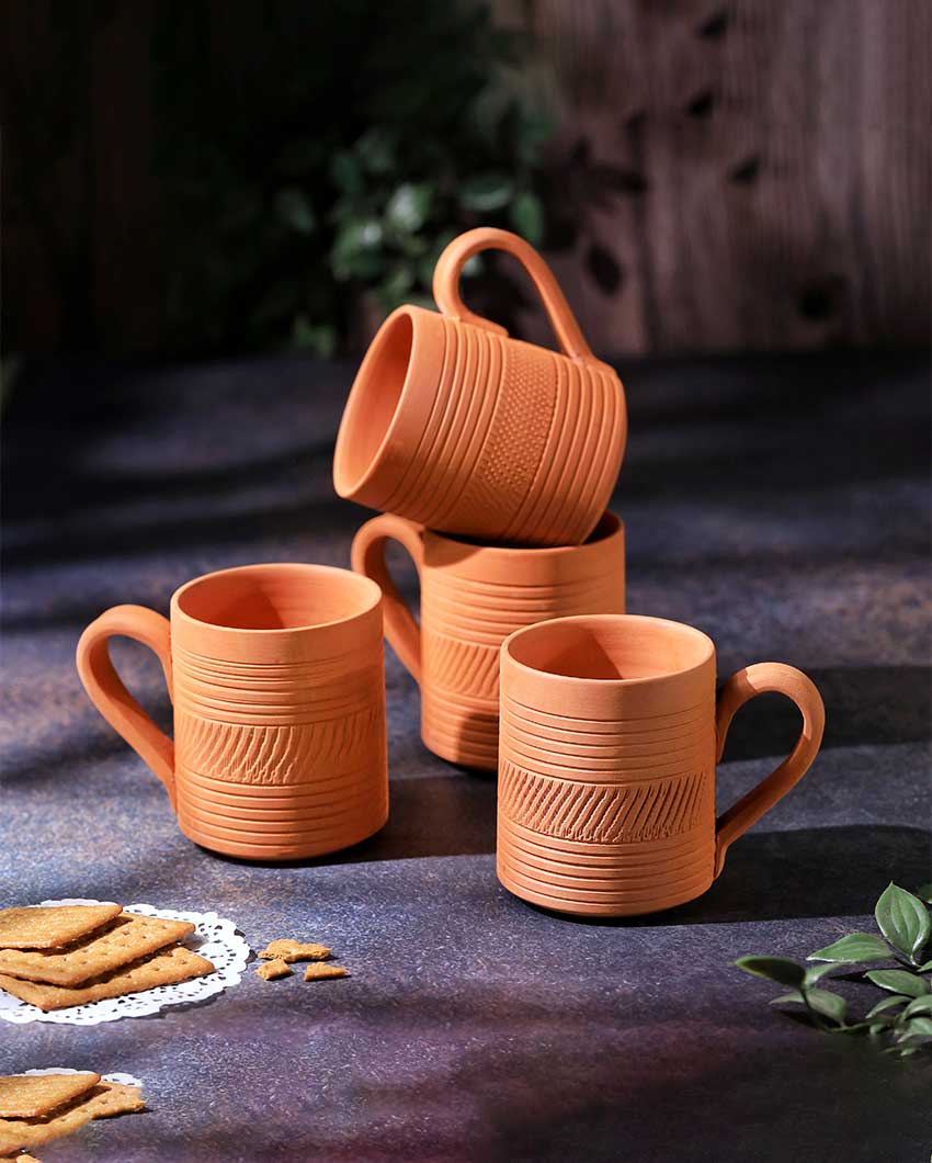 Terracotta Kohinoor Coffee Mugs | 4 x 3 x 4 inches