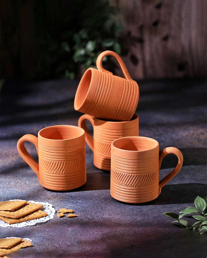 Terracotta Kohinoor Coffee Mugs | 4 x 3 x 4 inches