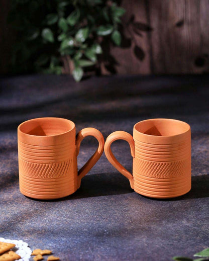 Terracotta Kohinoor Coffee Mugs | 4 x 3 x 4 inches
