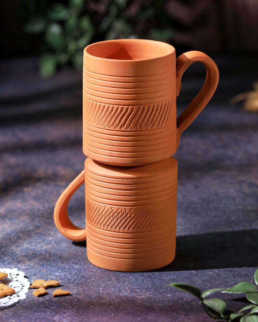 Terracotta Kohinoor Coffee Mugs | 4 x 3 x 4 inches