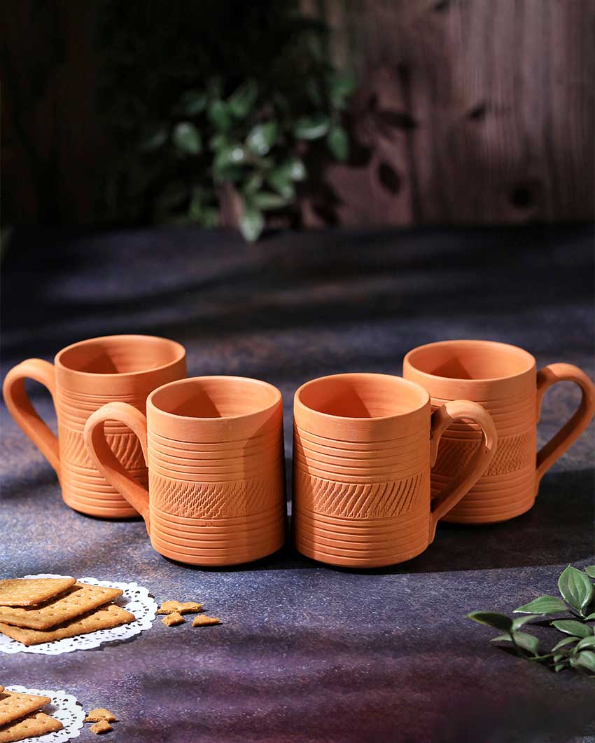 Terracotta Kohinoor Coffee Mugs | 4 x 3 x 4 inches
