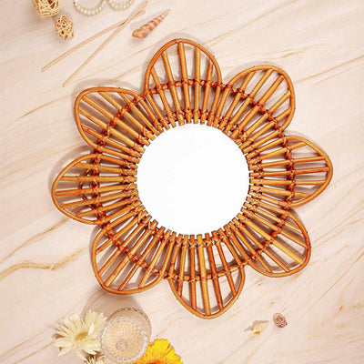 Lily Flower Cane Mirror | 17 inches