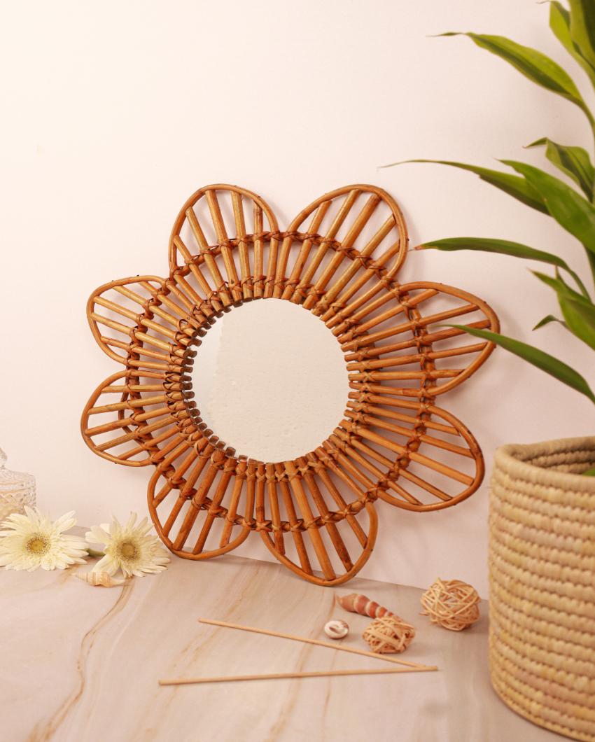 Lily Flower Cane Mirror | 17 inches