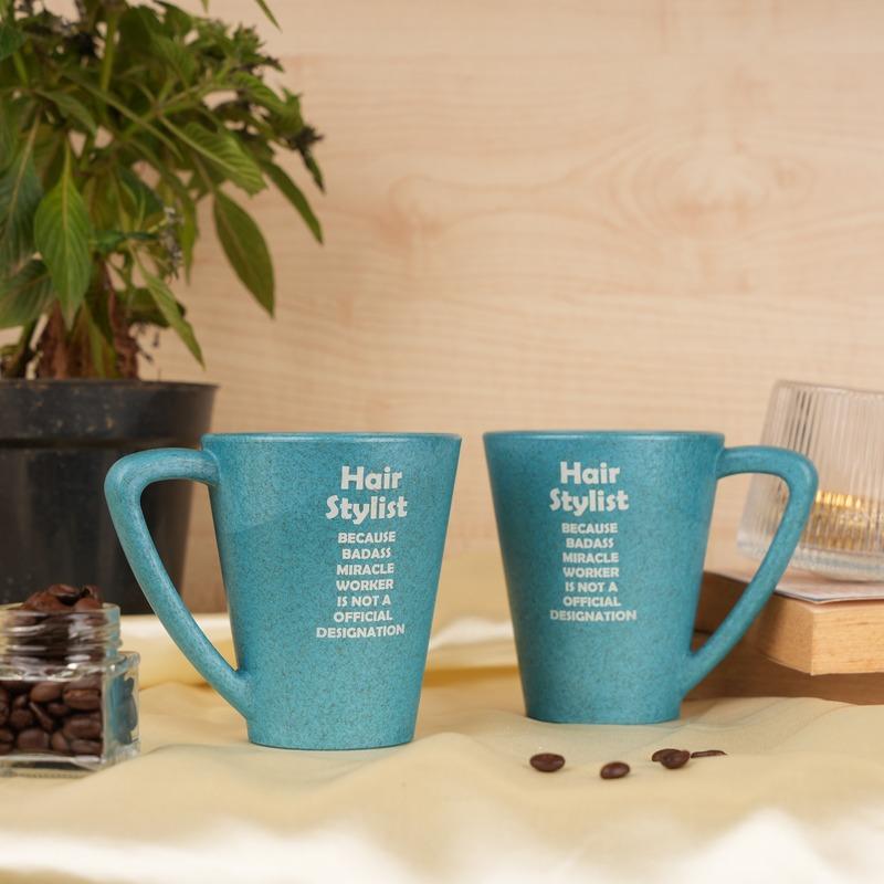 Hairstylist Quotes Coffee Mugs With Coaster Set Iceberg Blue