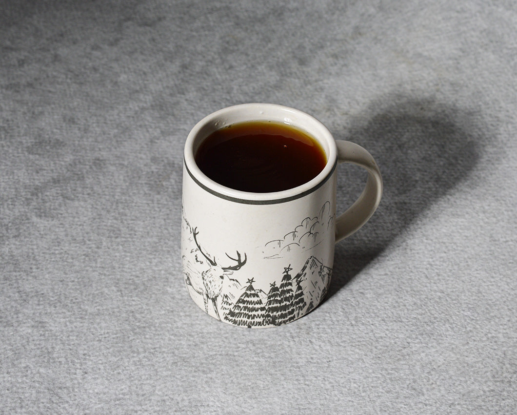 Winter Reindeer Ceramic Coffee Mug | 260 ml | 4 x 3 inches