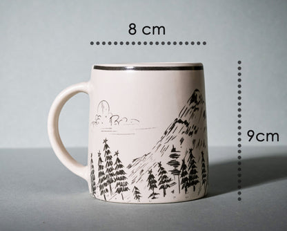 Winter Reindeer Ceramic Coffee Mug | 260 ml | 4 x 3 inches