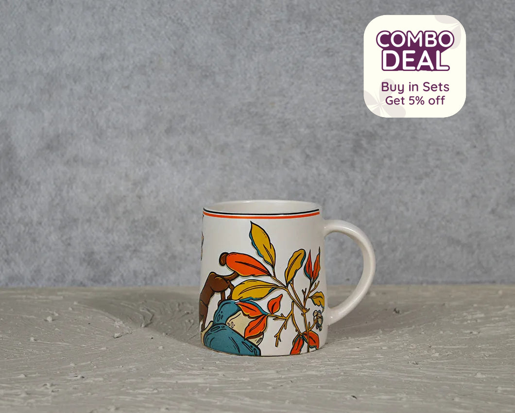Exesio Ceramic Panther Coffee Mug | 260 ml | 4 x 3 inches