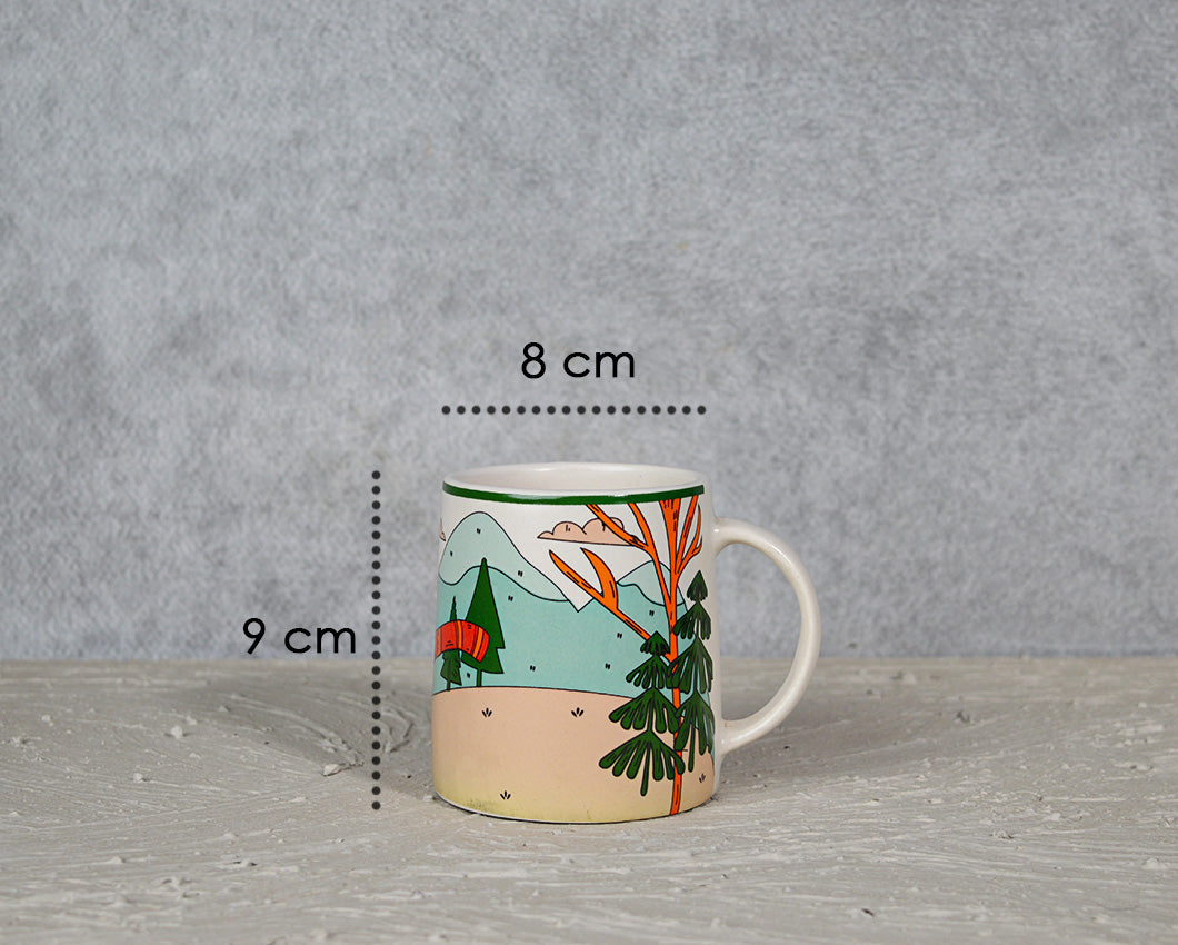 Polar Bear In His Red Muffler Cermaic Coffe Mug | 260 ml | 4 x 3 inches