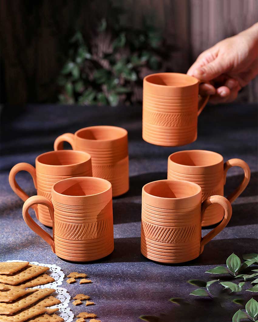 Terracotta Kohinoor Coffee Mugs | 4 x 3 x 4 inches