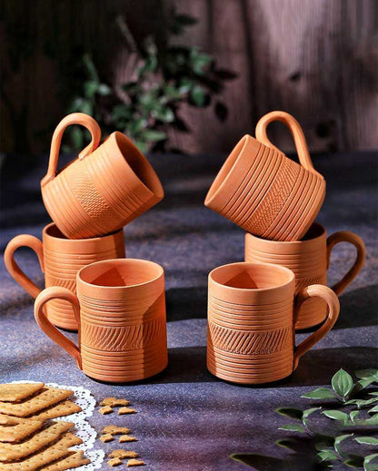 Terracotta Kohinoor Coffee Mugs | 4 x 3 x 4 inches