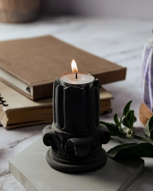 Stylish Contemporary Design Corin Concrete Candle Holder | 3 x 3 x 3 inches