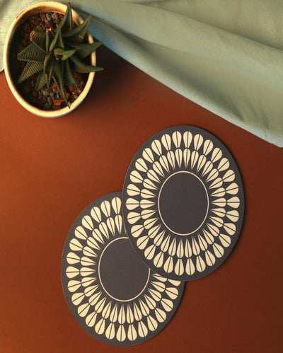 Blue Petal Big MDF Trivets | Set of 4