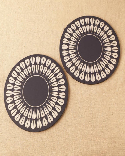 Blue Petal Big MDF Trivets | Set of 4