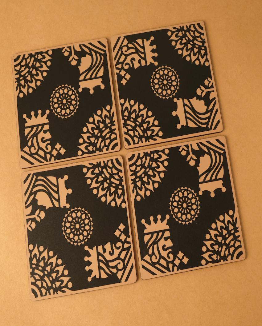 Gold King Queen Big MDF Trivets | Set of 4