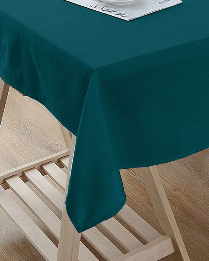 Posh Plain 6 Seater Cotton Table Cover | 60X70 inches Green