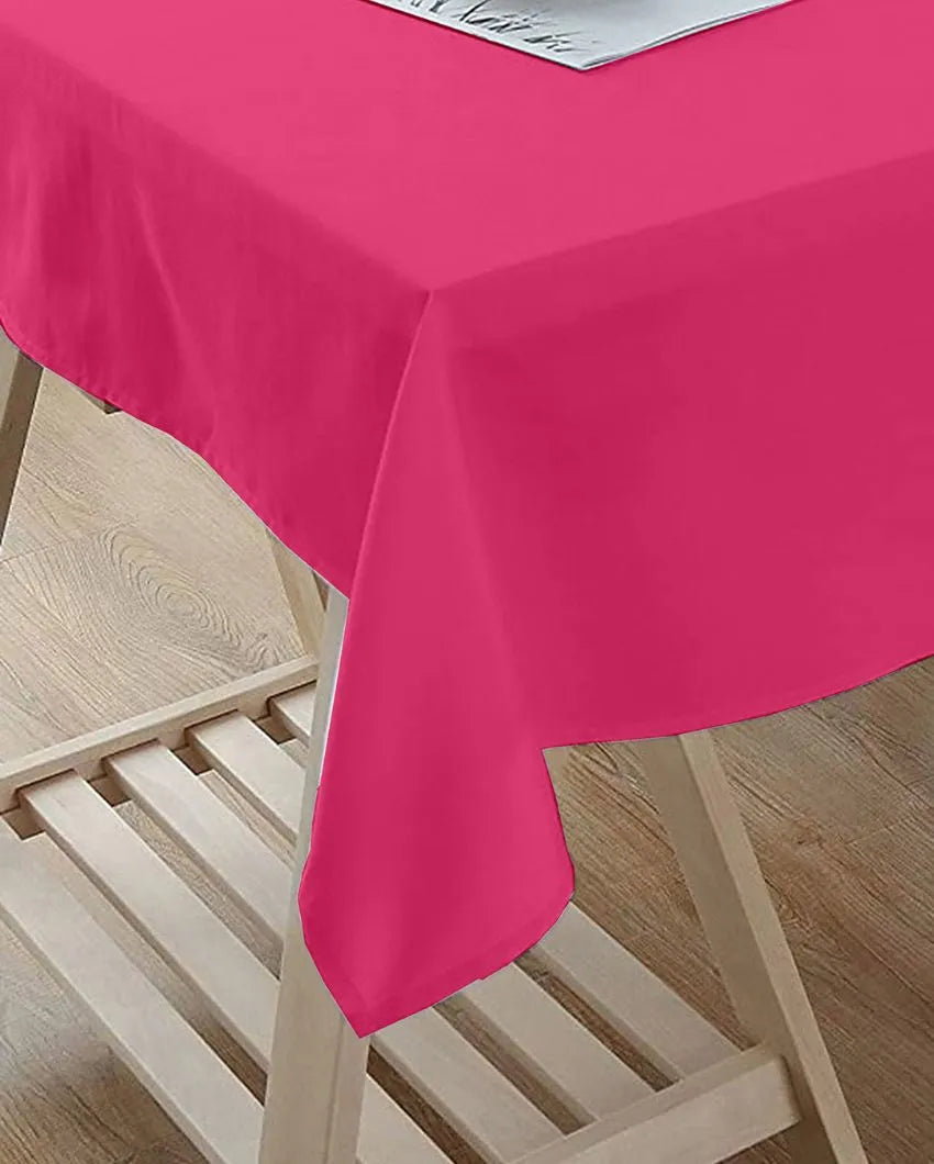 Ritzy Plain 6 Seater Table Cover | 60X70 inches Pink