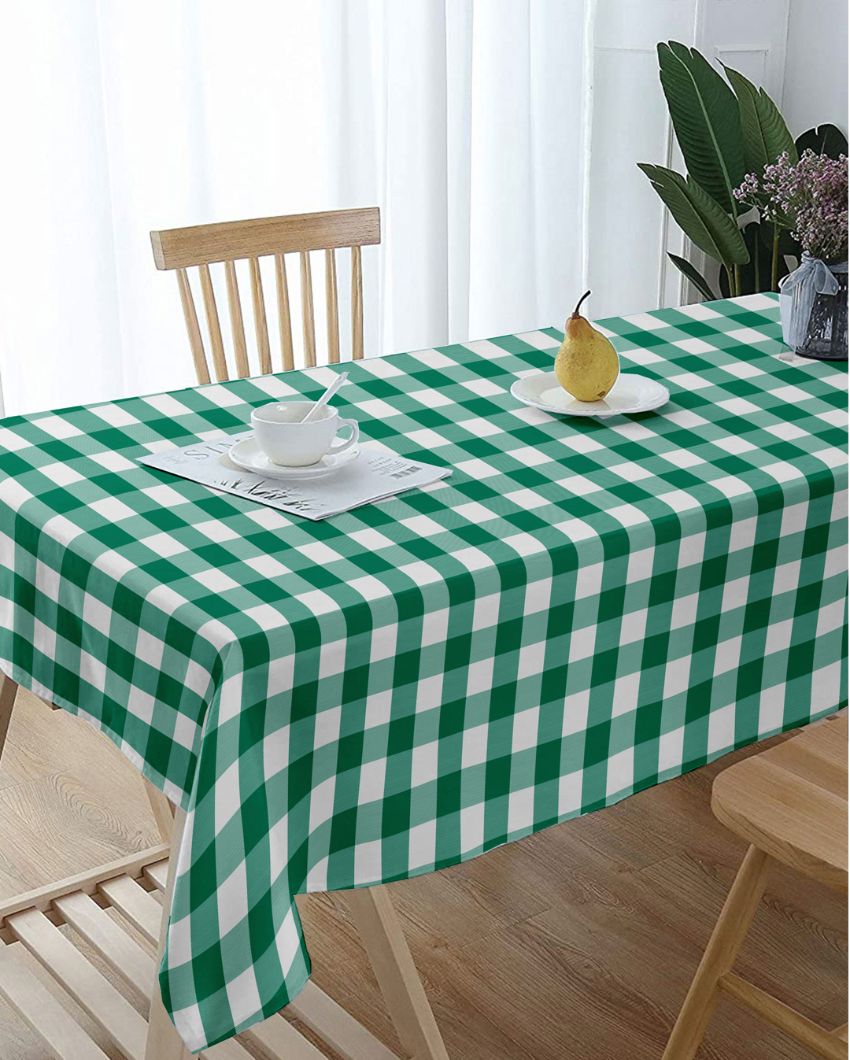 Buffalo Checks Center Cotton Table Cover | 36X60 inches Green