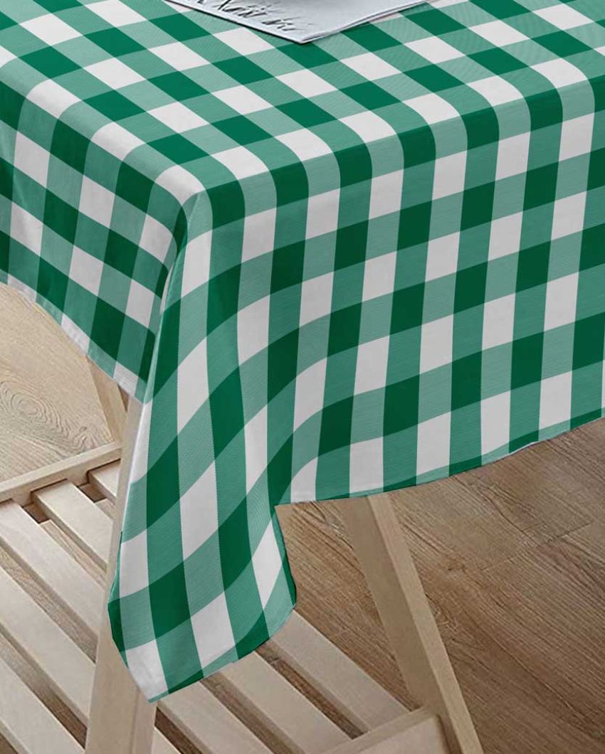 Buffalo Checks Center Cotton Table Cover | 36X60 inches Green