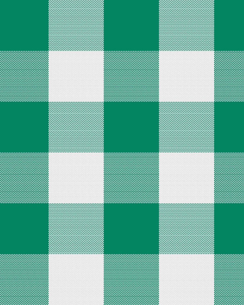 Buffalo Checks Center Cotton Table Cover | 36X60 inches Green