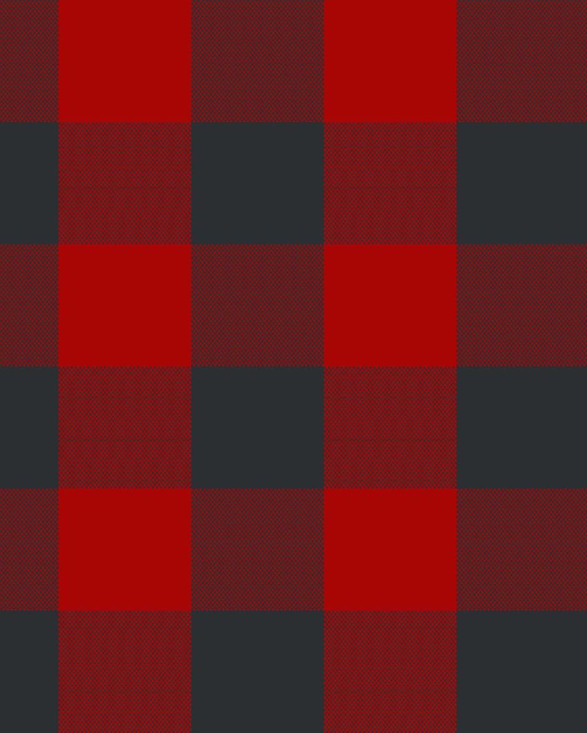 Buffalo Checks Center Cotton Table Cover | 36X60 inches Red & Black