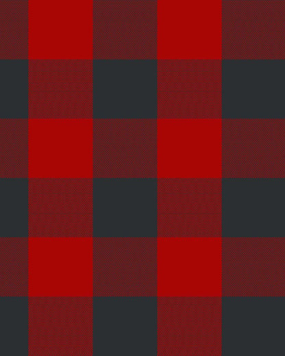 Buffalo Checks Center Cotton Table Cover | 36X60 inches Red & Black