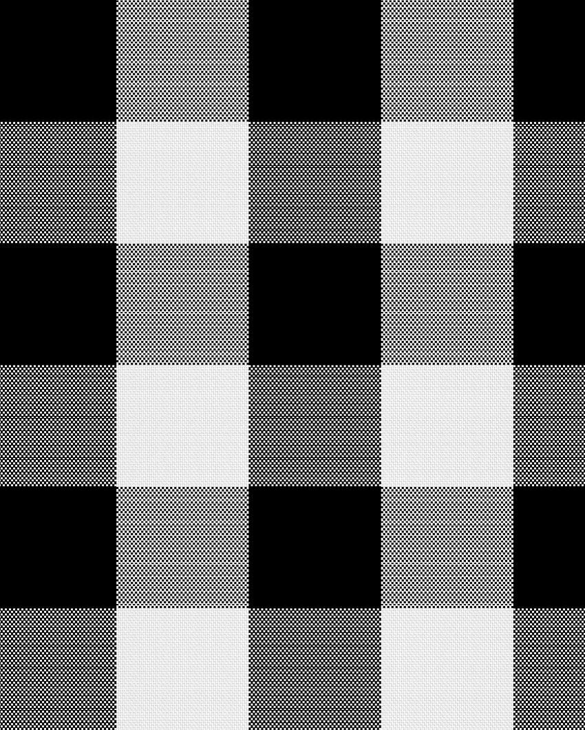 Buffalo Checks Center Cotton Table Cover | 36X60 inches Black