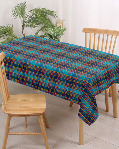 Multi Checks Center Cotton Table Cover | 36X60 inches Green