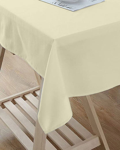 Luxurious Plain Center Cotton Table Cover | 36X60 inches Beige