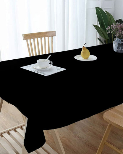 Luxurious Plain Center Cotton Table Cover | 36X60 inches Black