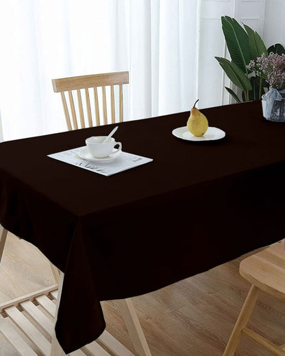 Luxurious Plain Center Cotton Table Cover | 36X60 inches Brown
