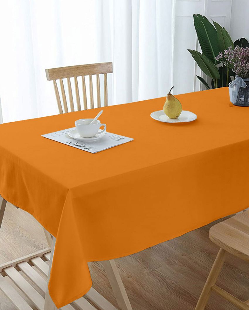 Luxurious Plain Center Cotton Table Cover | 36X60 inches Orange