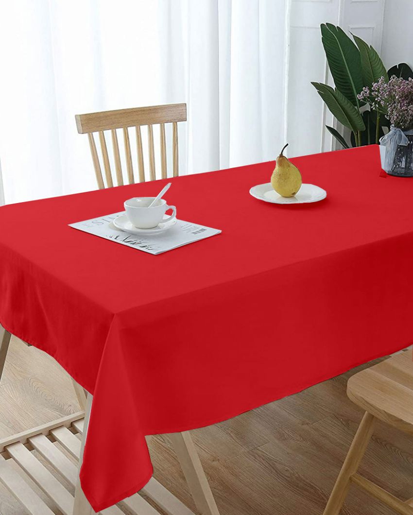 Beautiful Plain Center Cotton Table Cover | 36X60 inches Red
