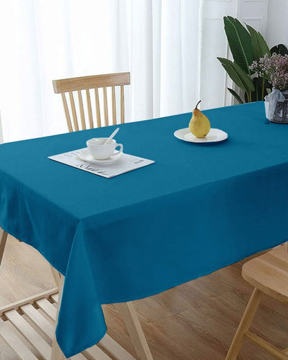 Beautiful Plain Center Cotton Table Cover | 36X60 inches Teal Blue