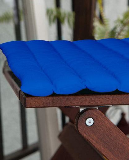 Foldable Soft Polyester Cushion Pads For Chairs  | Multiple Colors | Set Of 2 | 15 x 15 inches