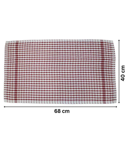Colorful Checked Stripe Design Cotton Kitchen Cleaning Cloths | Set Of 6 | 18 X 27 inches | 300 GSM