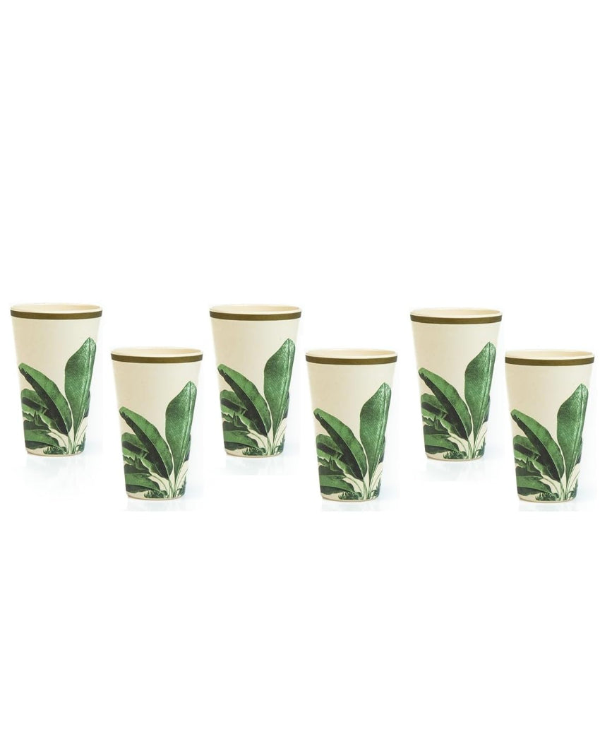 Green Leaf Non Toxic Eco Friendly Bamboo Dinner Set | Pack of 26