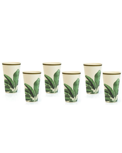Green Leaf Non Toxic Eco Friendly Bamboo Dinner Set | Pack of 26